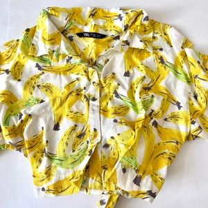 Zara banana crop top